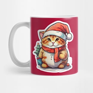 Christmas Cat, Merry Christmas, Cute Kitty, Adorable Kitten, Funny Christmas Mug